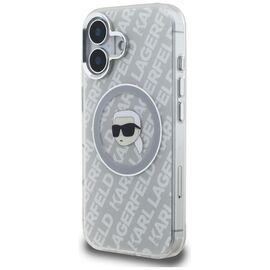 Karl Lagerfeld IML Karl Head Logo MagSafe Case for iPhone 16 - Gray
