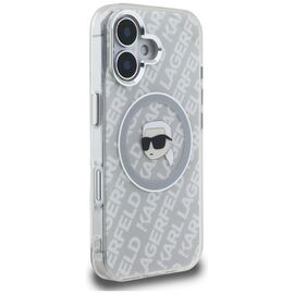 Karl Lagerfeld IML Karl Head Logo MagSafe Case for iPhone 16 - Gray