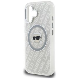 Karl Lagerfeld IML Karl Head Logo MagSafe Case for iPhone 16 - Gray