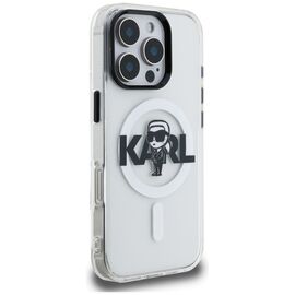 Karl Lagerfeld IML Karl Sketch Logo MagSafe Case for iPhone 16 Pro Max - Clear