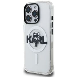 Karl Lagerfeld IML Karl Sketch Logo MagSafe Case for iPhone 16 Pro - Clear