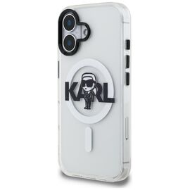 Karl Lagerfeld IML Karl Sketch Logo MagSafe Case for iPhone 16 - Clear