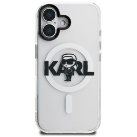 Karl Lagerfeld IML Karl Sketch Logo MagSafe Case for iPhone 16 - Clear