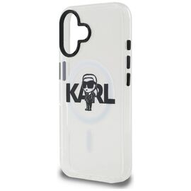 Karl Lagerfeld IML Karl Sketch Logo MagSafe Case for iPhone 16 - Clear