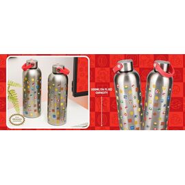 Super Mario Metal Water Bottle with Carry Loop