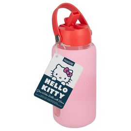 Sanrio Glass Water Bottle Hello Kitty with Sleeve