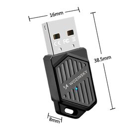 Wozinsky WAX-900 Dual-Band USB Wi-Fi 6 Adapter with Bluetooth 5.4 - Black