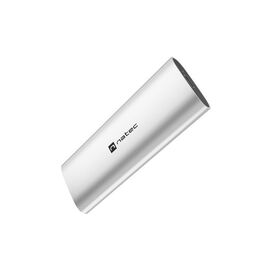 NATEC RHINO M.2 NVME LITE EXTERNAL SSD ENCLOSURE USB-C 3.2 GEN 2 ARCTIC SILVER
