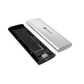 NATEC RHINO M.2 NVME LITE EXTERNAL SSD ENCLOSURE USB-C 3.2 GEN 2 ARCTIC SILVER