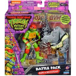Teenage Mutant Ninja Turtles: Mutant Mayhem Battle Pack Action Figures Raphael vs. Rocksteady 11 cm