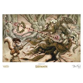 Labyrinth (1986) Printed Art The Knight Who Never Yields Limited Edition 30 cm