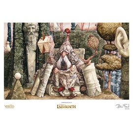 Labyrinth (1986) Printed Art Wiseman of the Labyrinth Limited Edition 30 cm