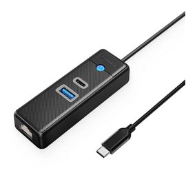 Orico PW3UR25-C3 3-port USB Hub 1x USB-A 3.0 1x USB-C 3.0 1x RJ45 2.5G Ethernet 0.5 m - Black