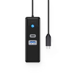 Orico PW3UR25-C3 3-port USB Hub 1x USB-A 3.0 1x USB-C 3.0 1x RJ45 2.5G Ethernet 1 m - Black