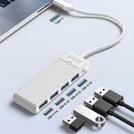 Orico PAPW4A-C3 USB Hub 4-port 4x USB-A 3.0 1 m - white