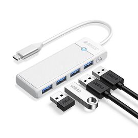 Orico PAPW4A-C3 USB Hub 4-port 4x USB-A 3.0 0.15 m - white