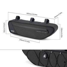 Torba pod ramę 2L Rockbros TL003 ROAD TO SKY wodoodporna – czarna