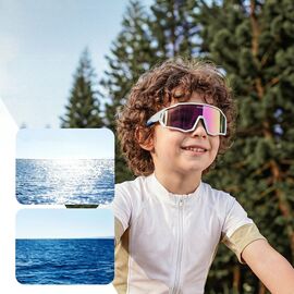 Okulary rowerowe Rockbros SP383 Shining Warrior - matowa biała ramka, polaryzowane czerwone soczewki