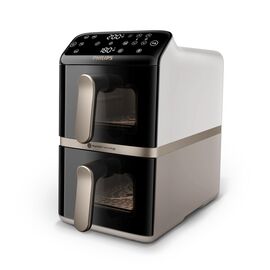 Philips 4000 series NA462/80 fryer Double 10 L Stand-alone 2750 W Hot air fryer Black, Gold, Grey