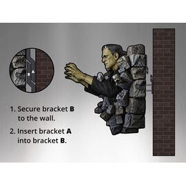 Frankenstein Wall Mount 1/1 Boris Karloff as Frankenstein's Monster 94 x 94 cm