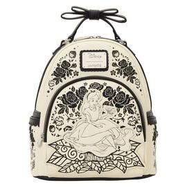 Alice in Wonderland Embroidered Floral Mini Backpack
