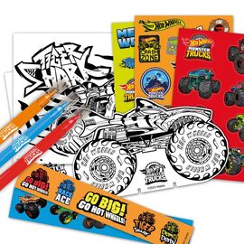 Hot Wheels - Monster Trucks Sticker Craft Activity Set (BLA30000) / Toys