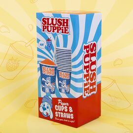 Slush Puppie Paper Cups (x 20) & Straws / Gadgets