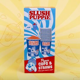 Slush Puppie Paper Cups (x 20) & Straws / Gadgets