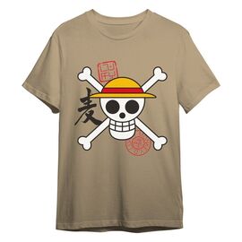 One Piece T-Shirt Skull Sand Size S