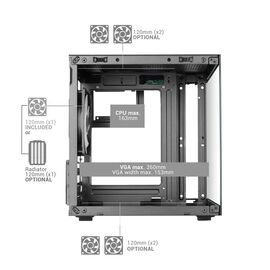 Mars Gaming MC-CUBE computer case Mini Tower Black