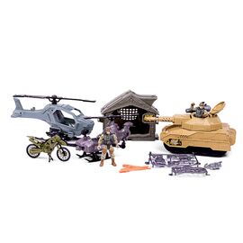 Special Forces - Military set with tank, helicopters, motorbikes and accessories (520373) / Toys