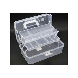 TOYMAX - Storage box with 2 shelves, 31 x 14.2 x 17.5 cm, clear (714225) / Toys