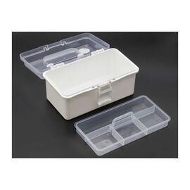 TOYMAX - Storage box with insert, 20x10x10cm, white/clear (714222) / Toys