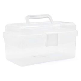 TOYMAX - Storage box with insert, 25.5 x 13.5 x 14.5 cm, clear (714223) / Toys