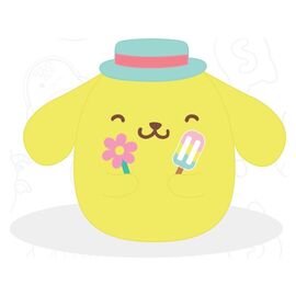 Sanrio Squishmallow Plush Figure Hello Kitty and Friends Seize the Moment Pompompurin Popsicle 20 cm