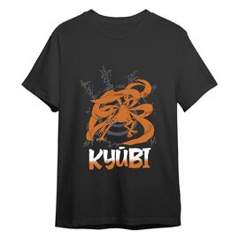 Naruto T-Shirt Kyubi Black Size S