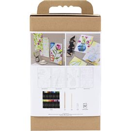 DIY Kit - Craft Kit Oil Pastels, flowers, assorted colours (9772631) / Toys