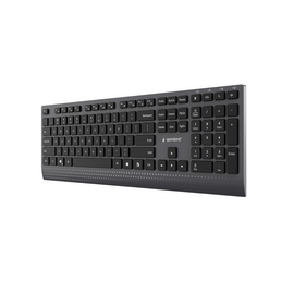 Gembird KB-MCH-06 Slim wired multimedia keyboard with Type-C adapter, US layout, black