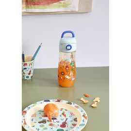 Rice - Kids Drinking Bottle - Plastic with ABC Print - Blue - 550 ml (PLBOT-SABC) / Toys