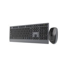 Gembird KBS-WPS-02 Dual-mode slim wireless desktop set, 2.4G+BT, US layout