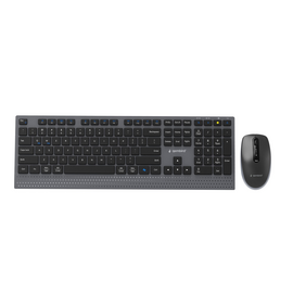 Gembird KBS-WPS-02 Dual-mode slim wireless desktop set, 2.4G+BT, US layout