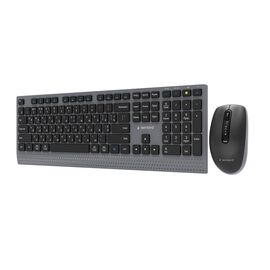 Gembird KBS-WPS-02-CYRL Dual-mode slim wireless desktop set, 2.4G+BT, RU layout