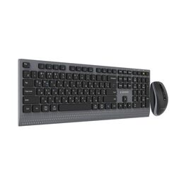 Gembird KBS-WPS-02-CYRL Dual-mode slim wireless desktop set, 2.4G+BT, RU layout