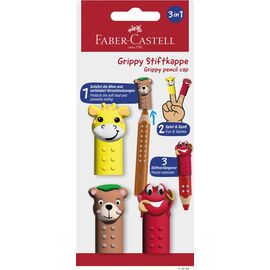 Faber‑Castell – Grippy Cap – Yellow, Blue and Red – 3 Assorted (BC 110704) / Toys