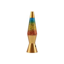 iTotal - Spaceship LED Glitter Lamp with gold base and rainbow glitter - Rainbow (XL3338) / Baby and Children
