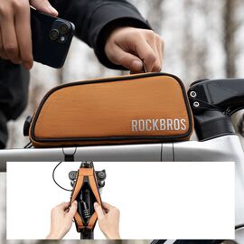 Rockbros TL004 ROAD TO SKY 0.7 l waterproof frame bag - orange
