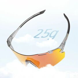 Rockbros SP338 ROAD TO SKY Cycling Glasses with Interchangeable Lenses - Gray