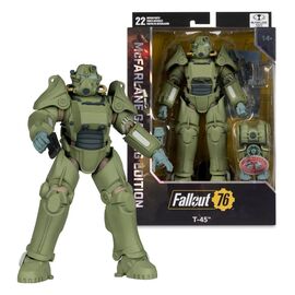 Fallout 76 Gaming Edition Action Figure T-45 Military Armor (Red Platinum Edition) 20 cm