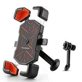Rockbros HW-117 Handlebar Clamp Phone Holder - Black and Orange