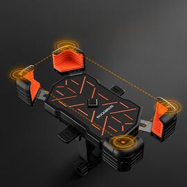 Rockbros HW-117 Handlebar Clamp Phone Holder - Black and Orange